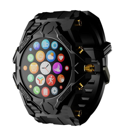 Novamos N3 Ceramic Smartwatch: Men'S Only High-Tech Wear | Fluoroelastomer Skin-Friendly Strap | Multifunctional Health Tracking | Water & Wear Resistant | Bluetooth Music & Notifications Devices Wearable Monitoring