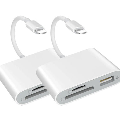 SD Card Reader for Iphone, Summer Memory Card Reader with USB Camera Adapter, Cards Reader, Plug & Play Trail Game Digital Camera SD Card Viewer Supports SD & TF Card Micro SD Card Adapter for Ipad No App Required, Phone Accessories