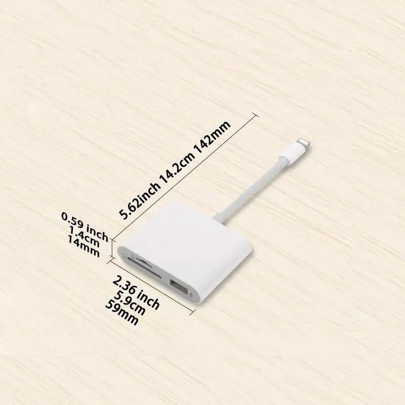 SD Card Reader for Iphone, Summer Memory Card Reader with USB Camera Adapter, Cards Reader, Plug & Play Trail Game Digital Camera SD Card Viewer Supports SD & TF Card Micro SD Card Adapter for Ipad No App Required, Phone Accessories