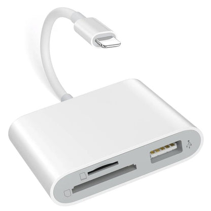 SD Card Reader for Iphone, Summer Memory Card Reader with USB Camera Adapter, Cards Reader, Plug & Play Trail Game Digital Camera SD Card Viewer Supports SD & TF Card Micro SD Card Adapter for Ipad No App Required, Phone Accessories